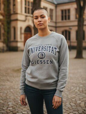 Justus Liebig University Giessen Germany Heather Crewneck Sweatshirt -size L (A1